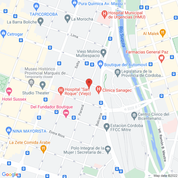 Map of Clinica Privada del Trabajo Dr Guido a Maldonado SRL
