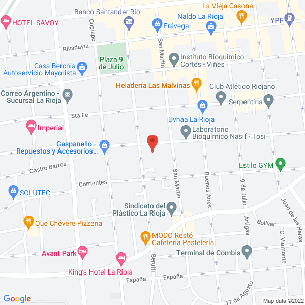 Map of Centro Medico Corrientes Doctores Cerezo Jose H(Med Clinico)