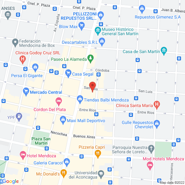 Map of Noguera Carlos F