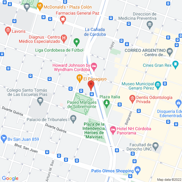 Map of Banco Comafi Sociedad Anonima