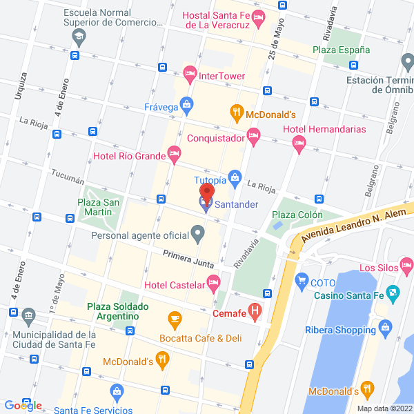 Map of Banco Rio de la Plata SA