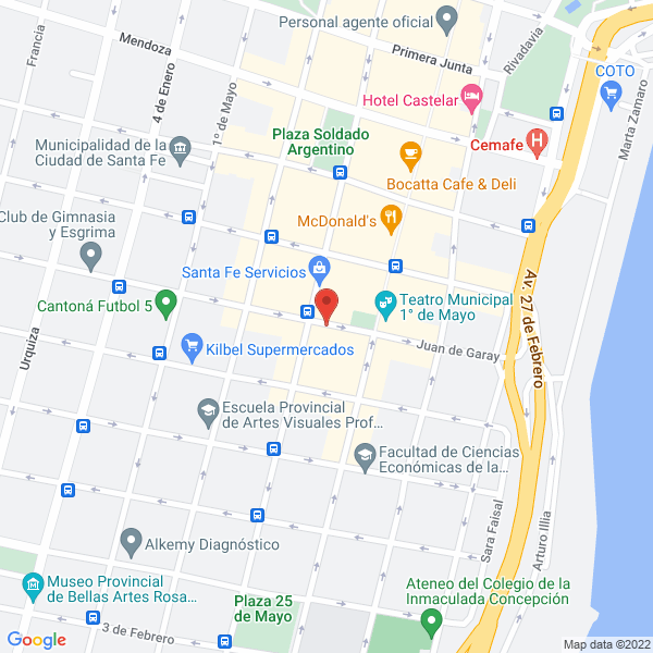 Map of Nuevo Banco de Entre Rios