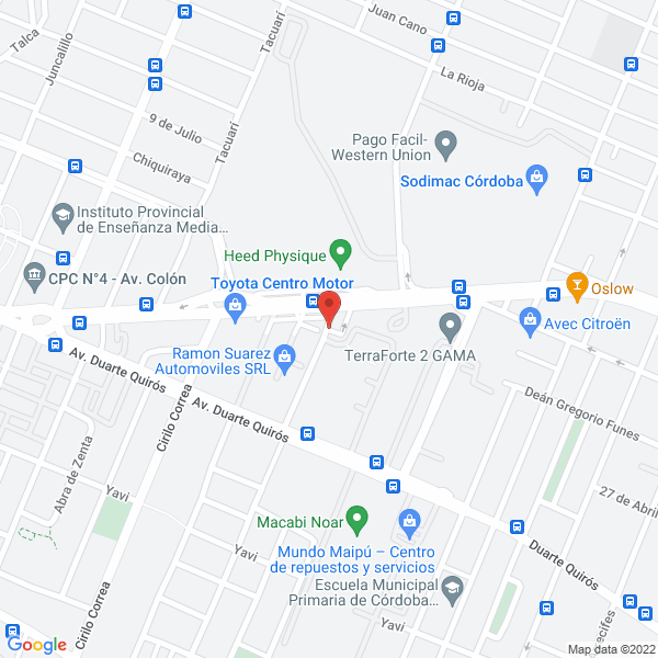 Map of Centro Motor SA - Concesionario Oficial Toyota