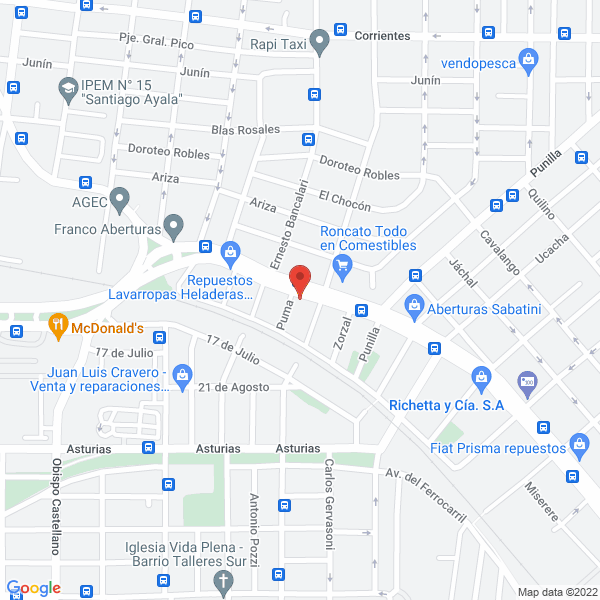 Map of Lucio Automotores