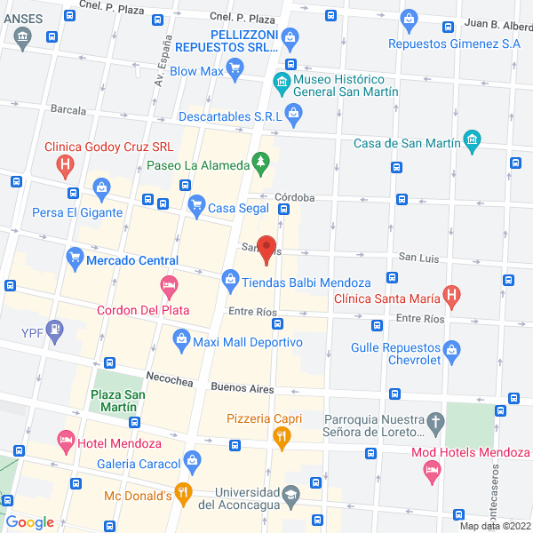 Map of La Tarjeteria