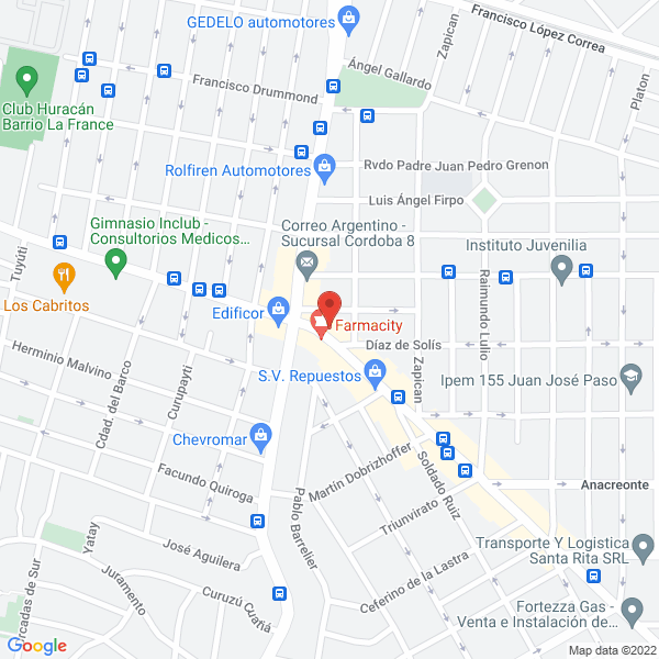 Map of Pablo S Reched