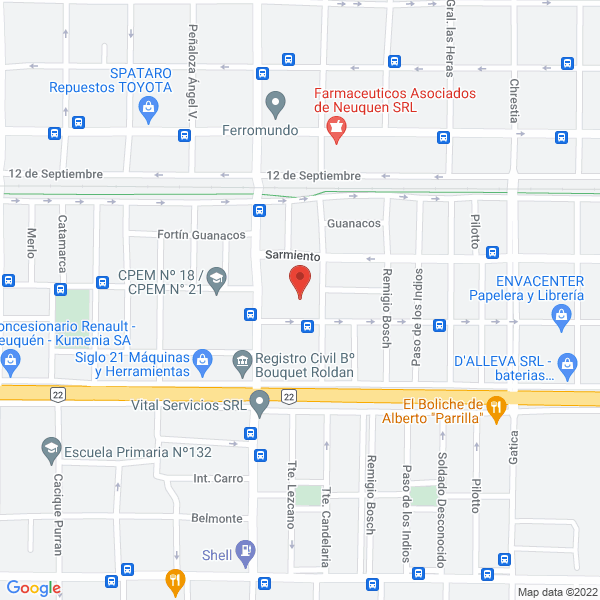 Map of Dr Federico Monzani - Asesoramiento Juridico