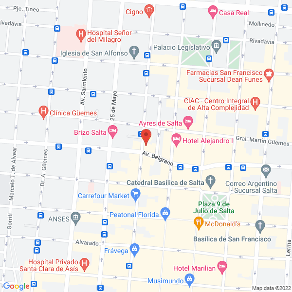 Map of Abogada Previsional Maria Victoria Manghera