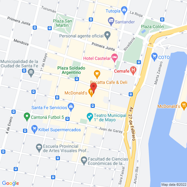 Map of Avile Ana Silvina