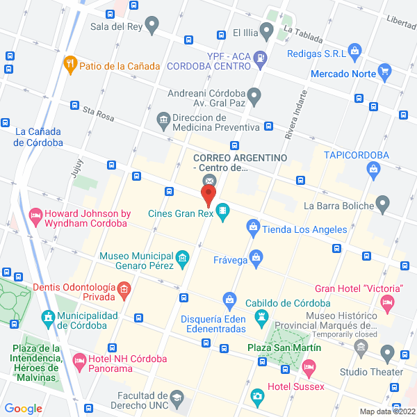 Map of Estudio Juridico Maria del V Vieyra Civil