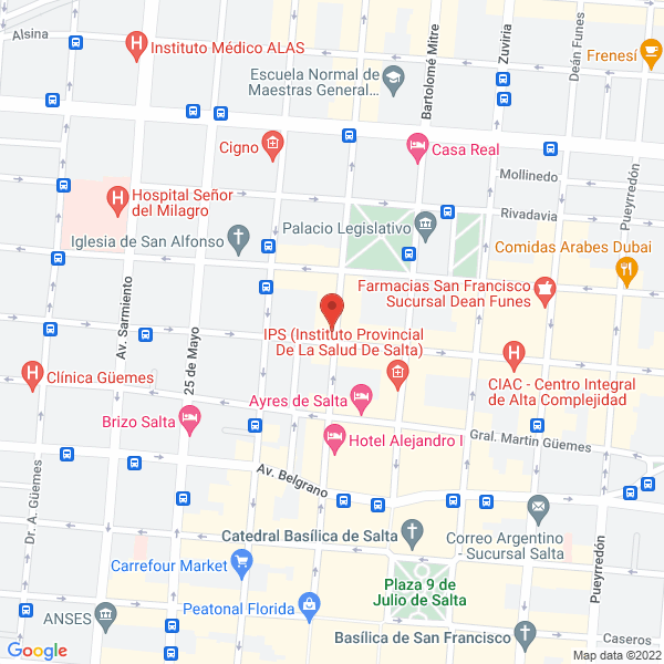 Map of Saravia Frias Abogados