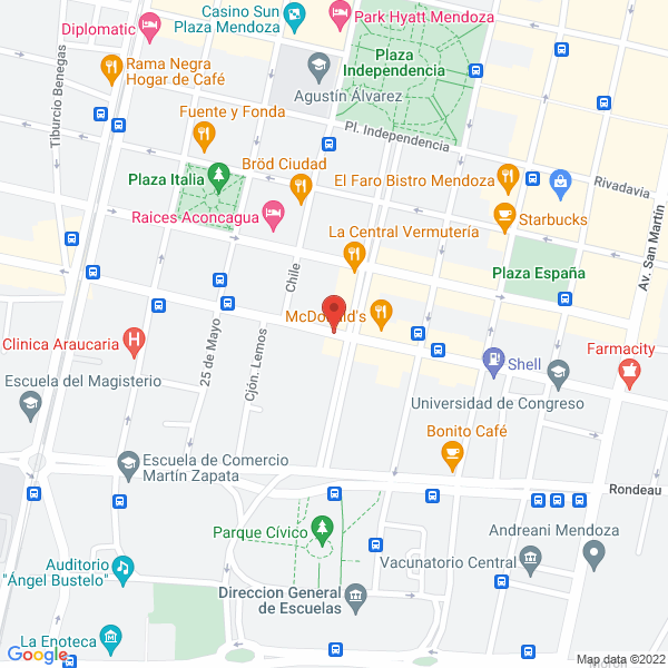 Map of Juan P Mortarotti