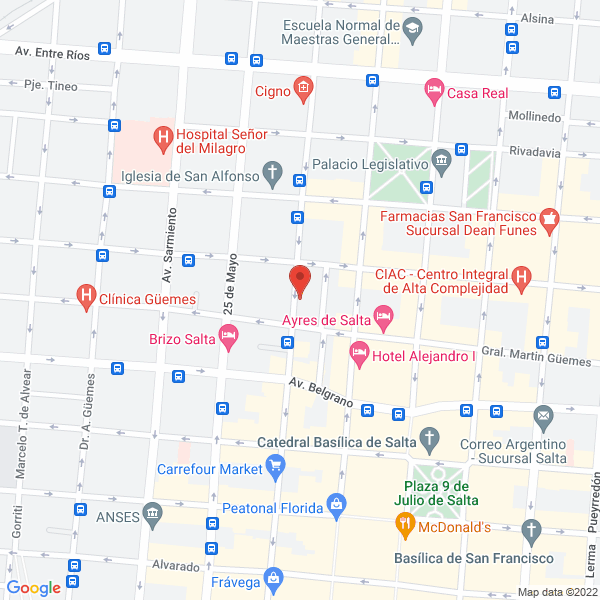 Map of Carlos a Lopez Sanabria