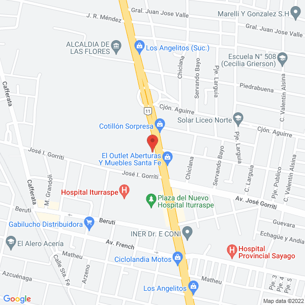 Map of Hiper Norte - Polirrubro - Libreria - Ferreteria - Perfumeria
