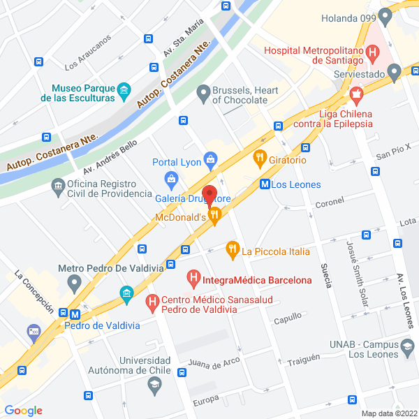 Map of Contador y Cía. Ltda., Juan A.