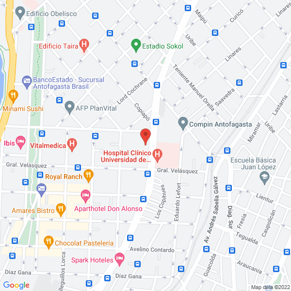 Map of Centro De Diálisis Nordial Ltda.