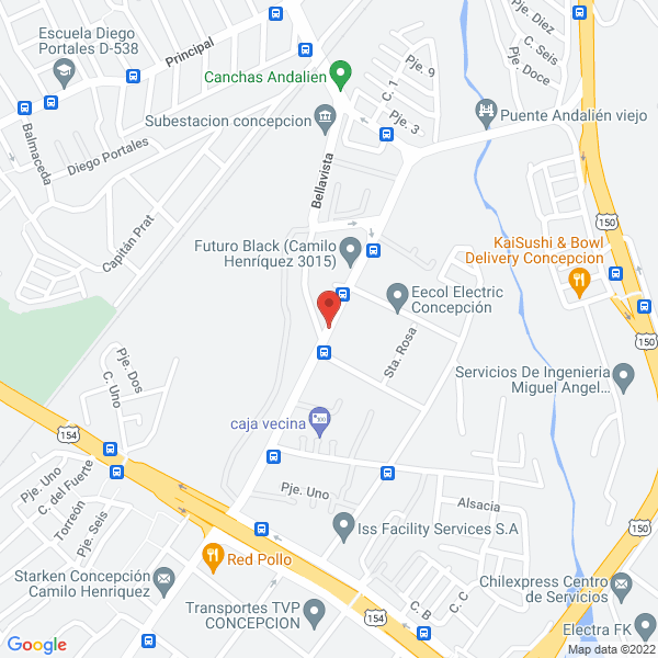 Map of Clinica Veterinaria Andalien