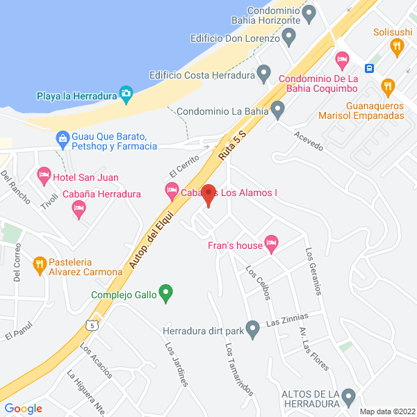 Map of Cabañas de Turismo Los Tamarindos