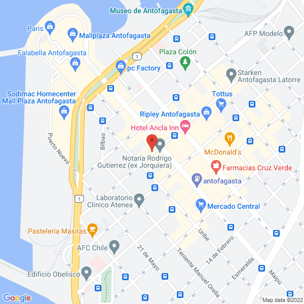 Map of Creges Obras Civiles y Obras Eléctricas