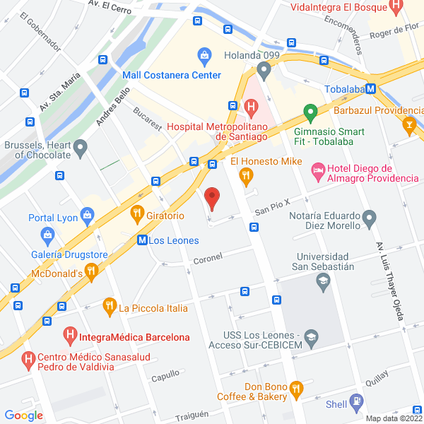Map of Dra. Ximena Jalil Blazina Cirujano Dentista