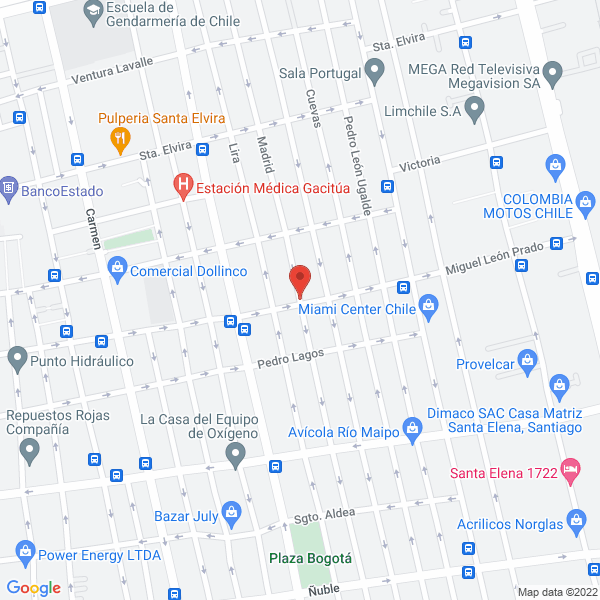 Map of Duchas Lavaojos Pehuén