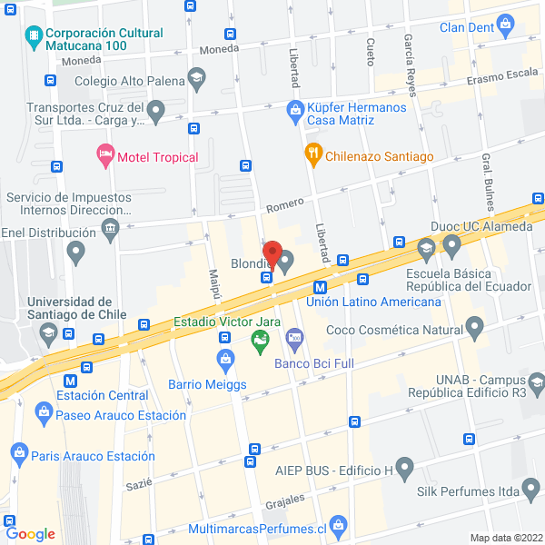 Map of Deportes Sanhueza