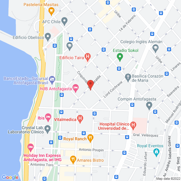 Map of Distribuidor de Artículos Médicos Servimed Ltda.