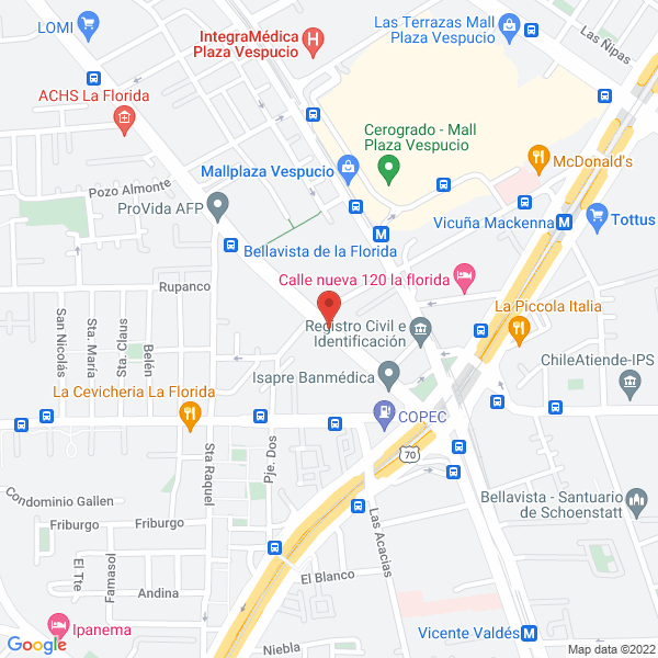 Map of Dr. Wilson González Vásquez