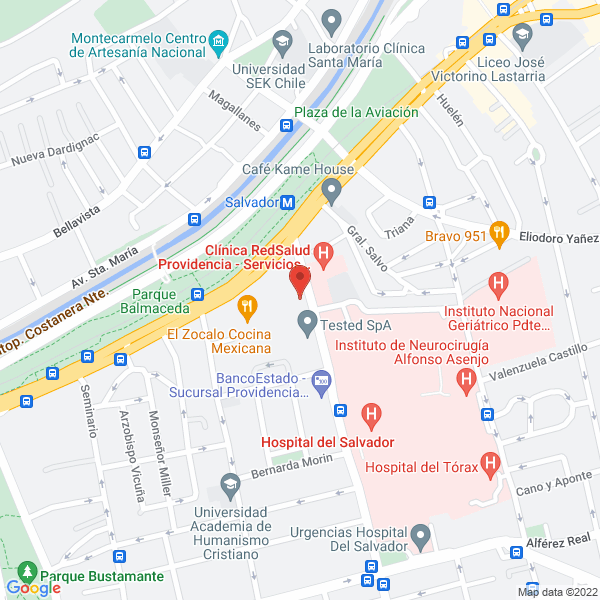 Map of Dr Alberto Zuñiga Caro