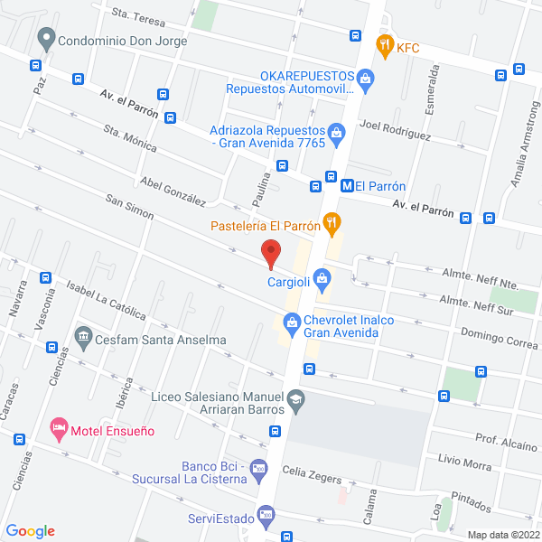 Map of Desarmaduria Volkswagen Lo Ovalle
