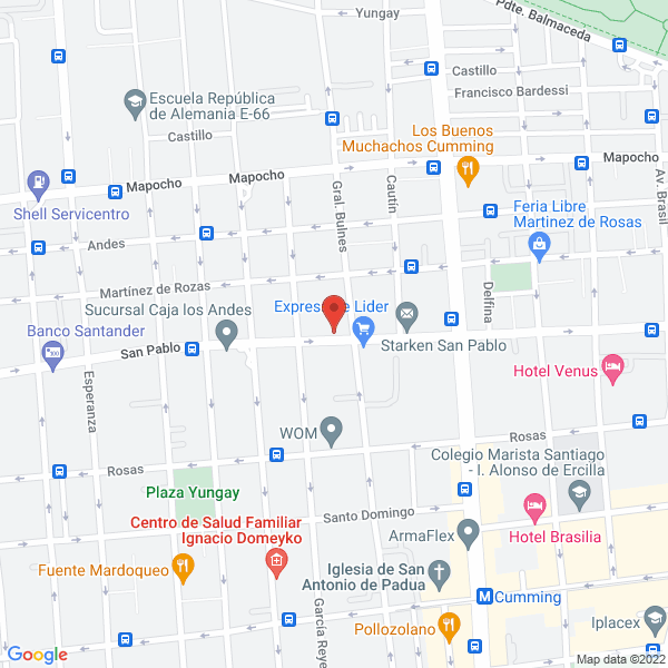 Map of Escuela de Conductores Bulnes
