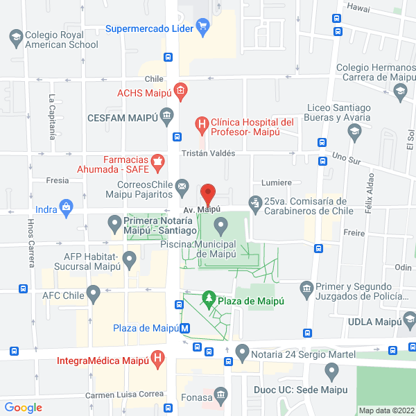 Map of Escuela De Conductores Santa María De Maipú