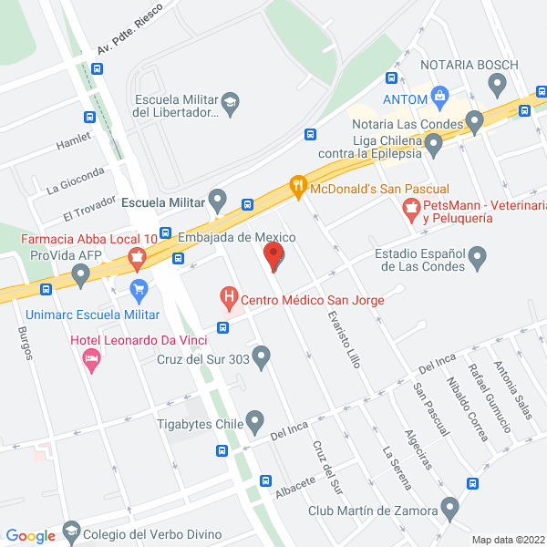 Map of Embajada de México