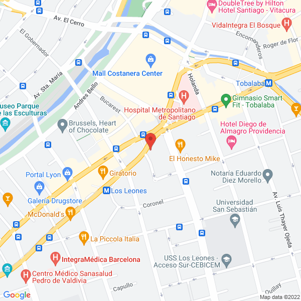 Map of Embajada República de Sudáfrica