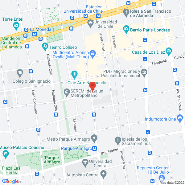 Map of Escuela de Baile Flamenco Rosita Lagos