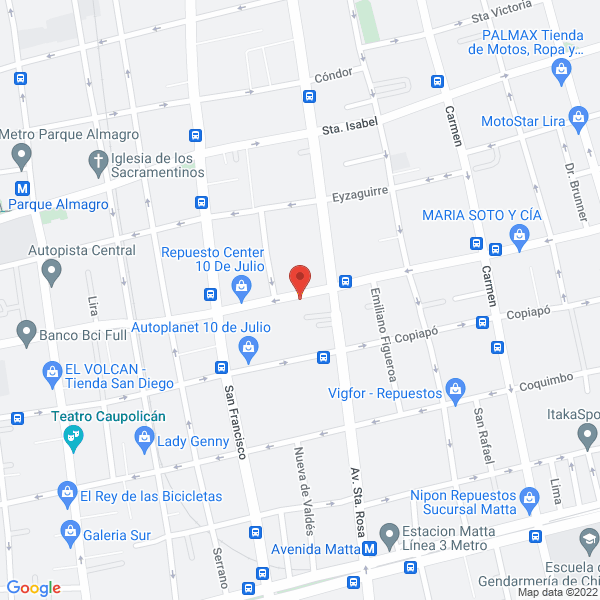Map of Embragues Santiago Ltda.