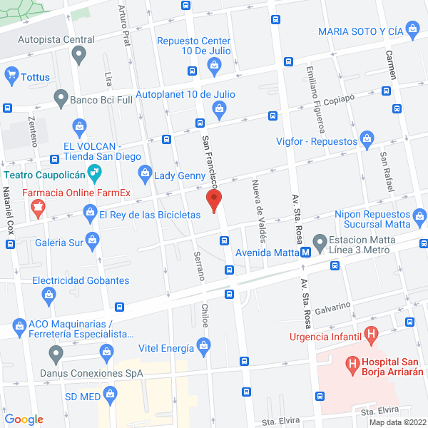 Map of Encuadernaciones y Empastes Dico Ltda.