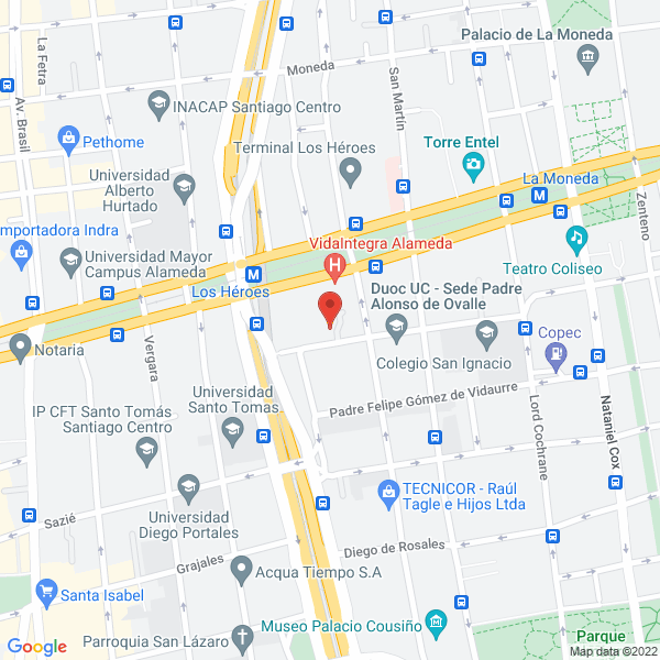 Map of Ercilla M, Alonso