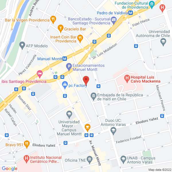 Map of Estudio Tributario Correa & Cruzat Asociados Ltda.