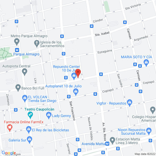 Map of Embragues 10 de Julio