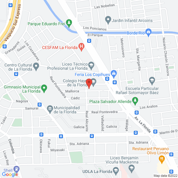 Map of Escuela de Lenguaje Aurora