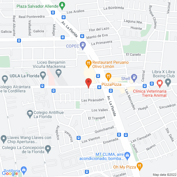 Map of Escuela de Conductores Profesionales Nueva Macul Ltda.