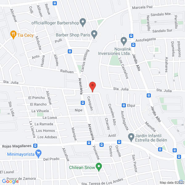Map of Enfermeras Santa Catalina
