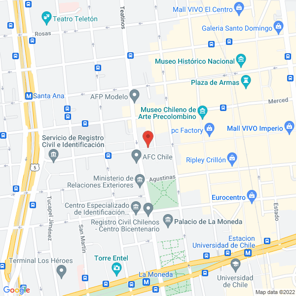 Map of Ejecutivo Gestion Pyme, Socios y Empresas.