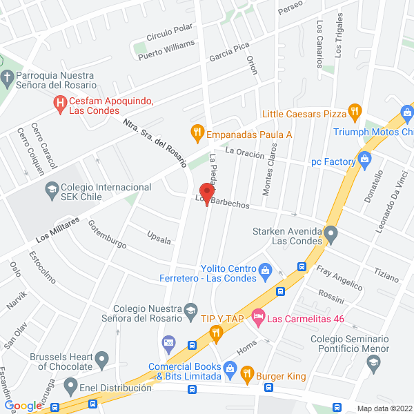 Map of Fumigaciones Las Condes