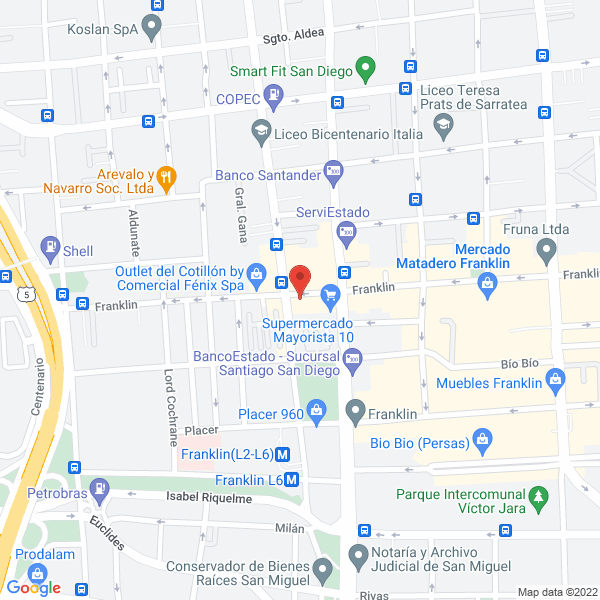 Map of Fábrica de Masas Torito