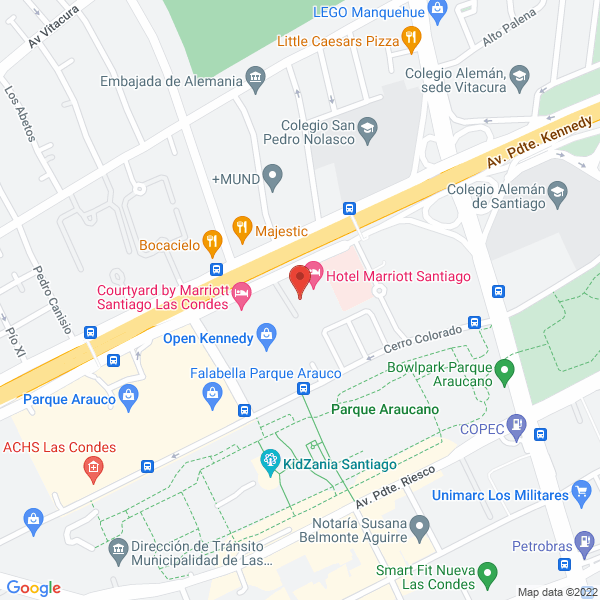 Map of Fox Channels Chile