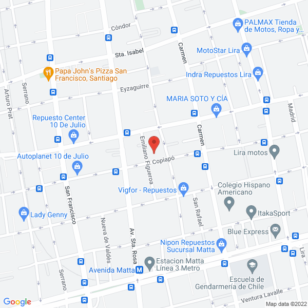 Map of Flores Leyton y Hermanos
