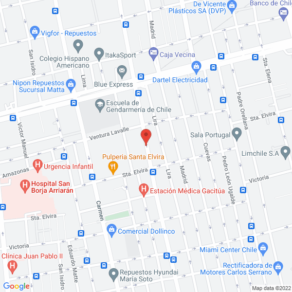 Map of Ojos Seguridad