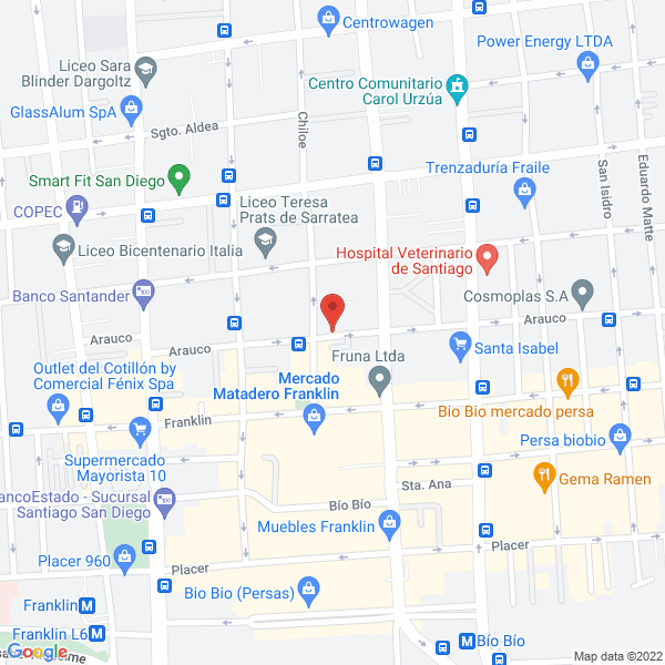 Map of Gasfitería y Destape Contreras